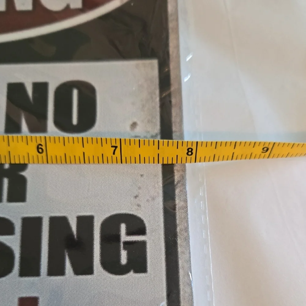 Warning Metal Sign with Target Design